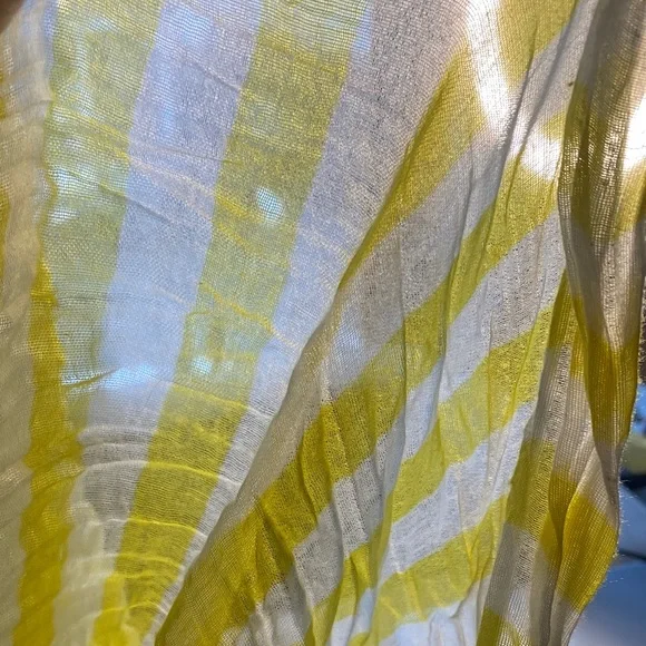 🔥 SALE!!  Target Yellow and White Striped Scarf - Picture 5 of 5